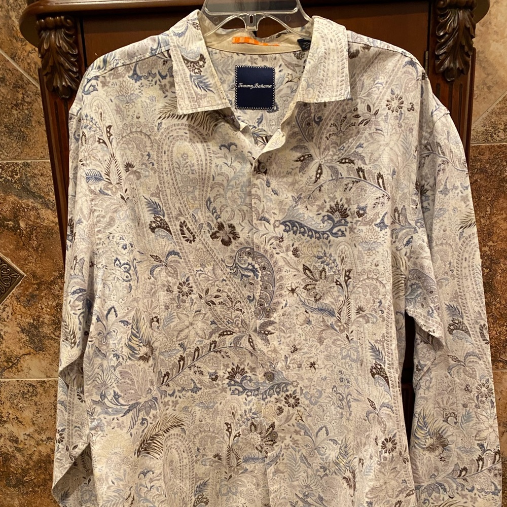Tommy Bahama Paisley Long Sleeve Shirt — EUC